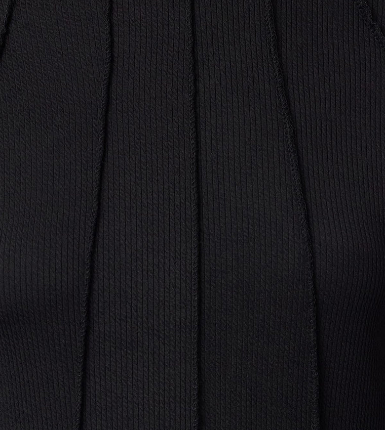 Stitch Detail High Neck Top